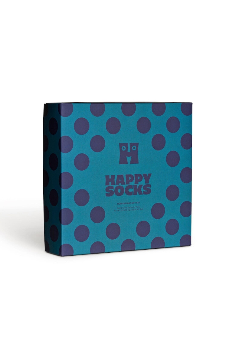 Happy Socks Унисекс дълги чорапи с принт - 4 чифта - Pepit.bg