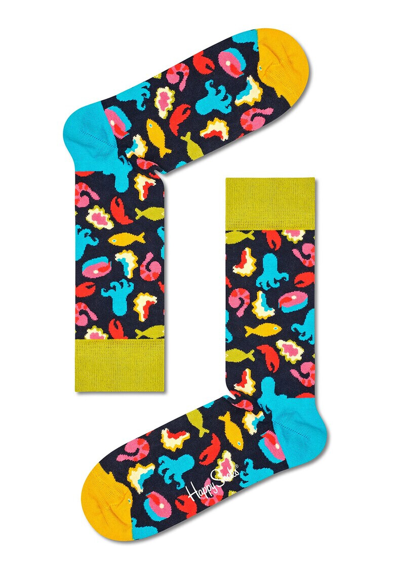 Happy Socks Унисекс дълги чорапи с принт - Pepit.bg