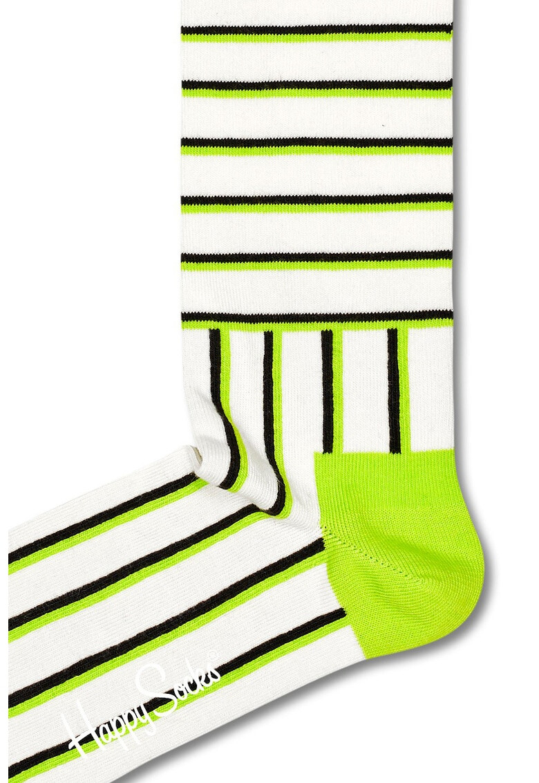 Happy Socks Унисекс дълги раирани чорапи Block - Pepit.bg