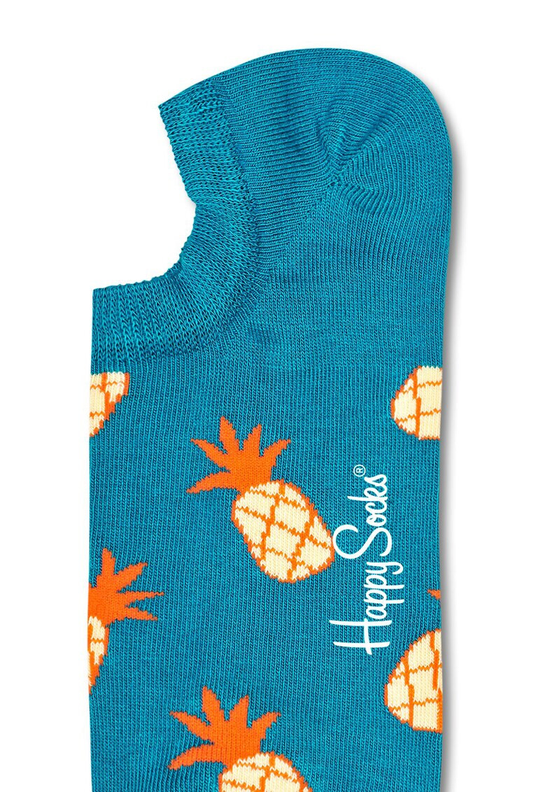 Happy Socks Унисекс изрязани чорапи с ананас - 3 чифта - Pepit.bg