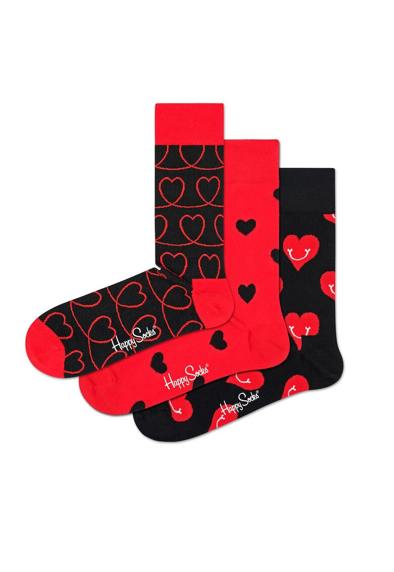 Happy Socks Унисекс къси чорапи 3 чифта - Pepit.bg