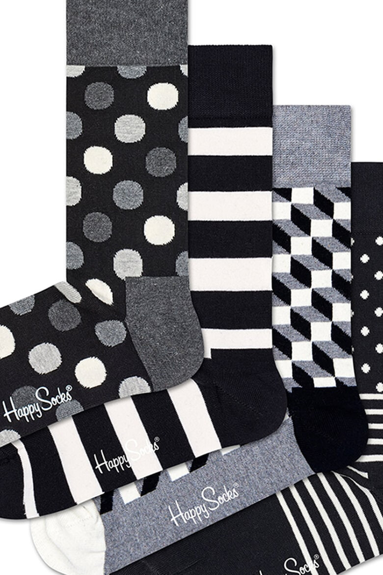 Happy Socks Унисекс подаръчен комплект чорапи - 4 чорапи - Pepit.bg