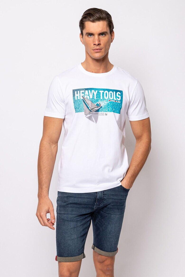 Heavy Tools Памучна тениска Mike Horizon с лого - Pepit.bg