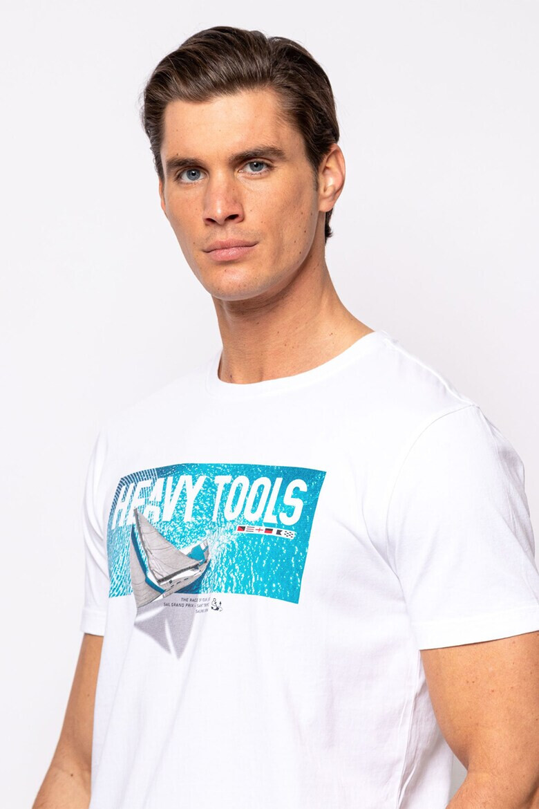 Heavy Tools Памучна тениска Mike Horizon с лого - Pepit.bg
