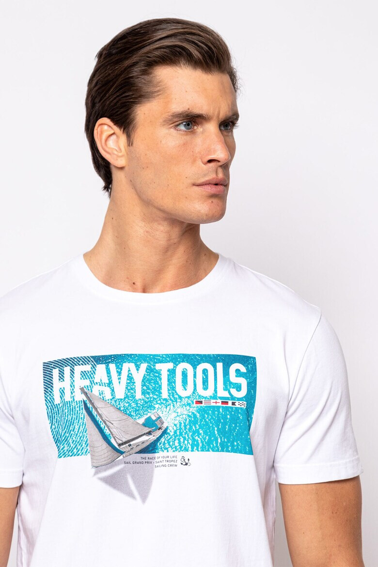 Heavy Tools Памучна тениска Mike Horizon с лого - Pepit.bg