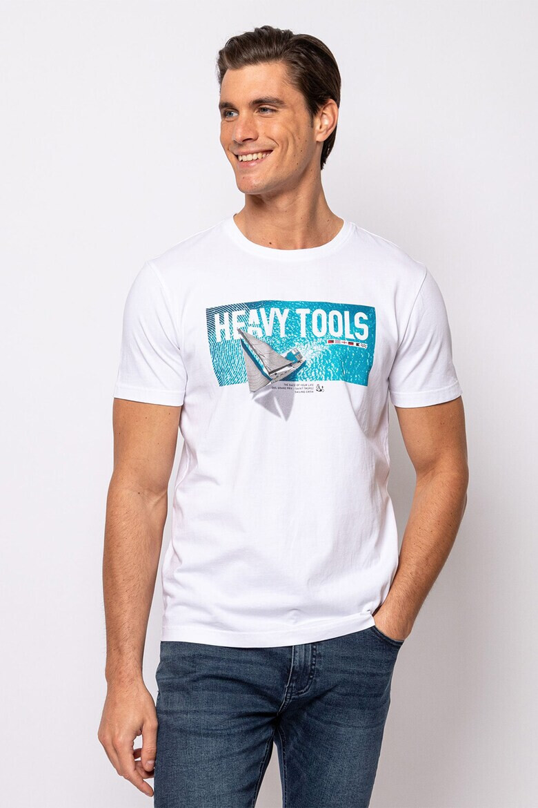 Heavy Tools Памучна тениска Mike Horizon с лого - Pepit.bg