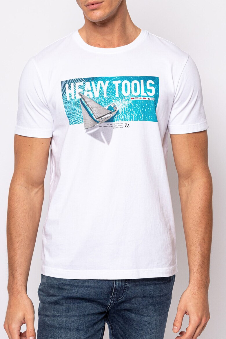 Heavy Tools Памучна тениска Mike Horizon с лого - Pepit.bg