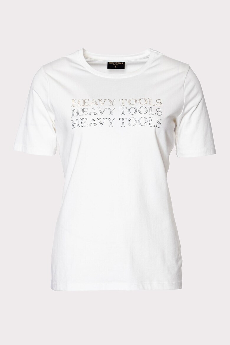 Heavy Tools Тениска с овално деколте и лого - Pepit.bg