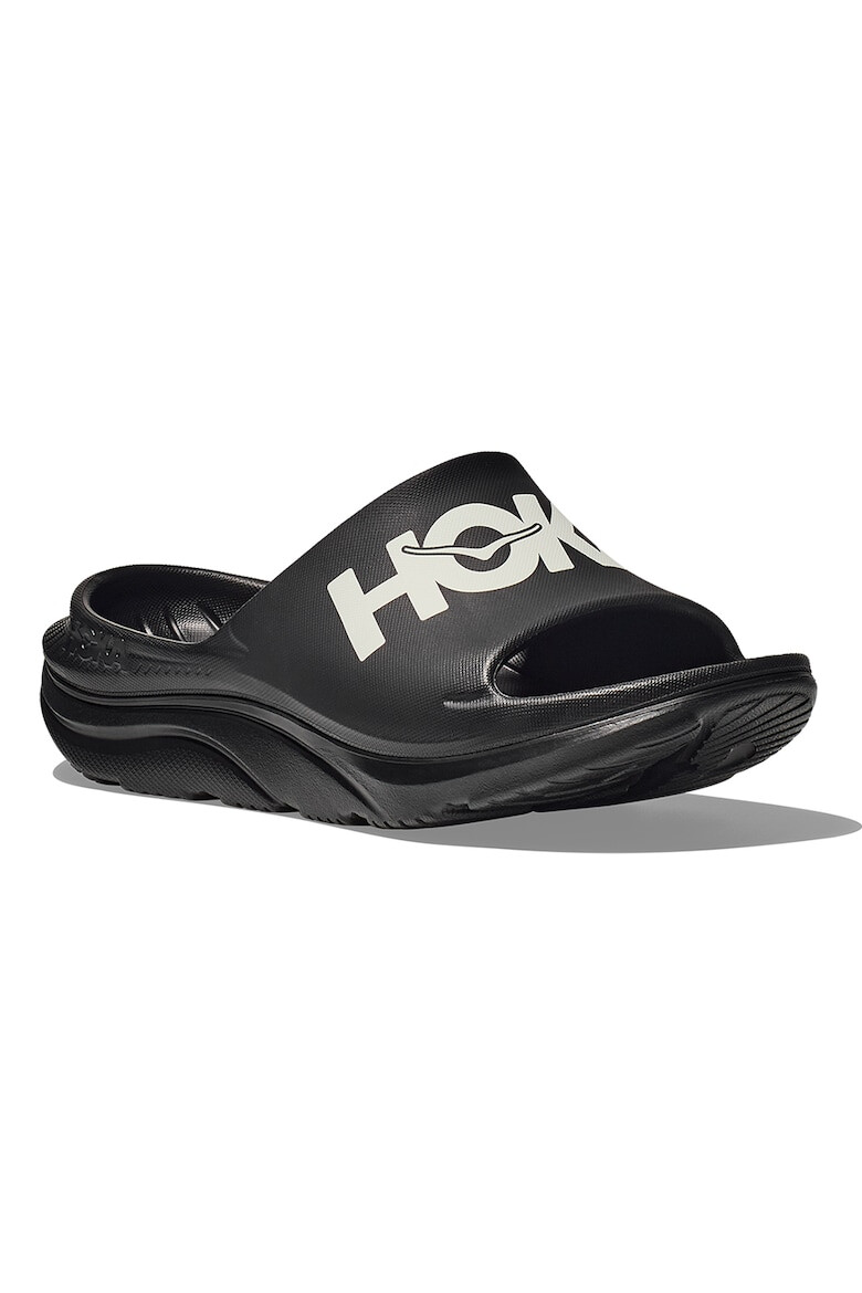 Hoka Чехли Ora Athletic с лого - Бял/Черен - Pepit.bg