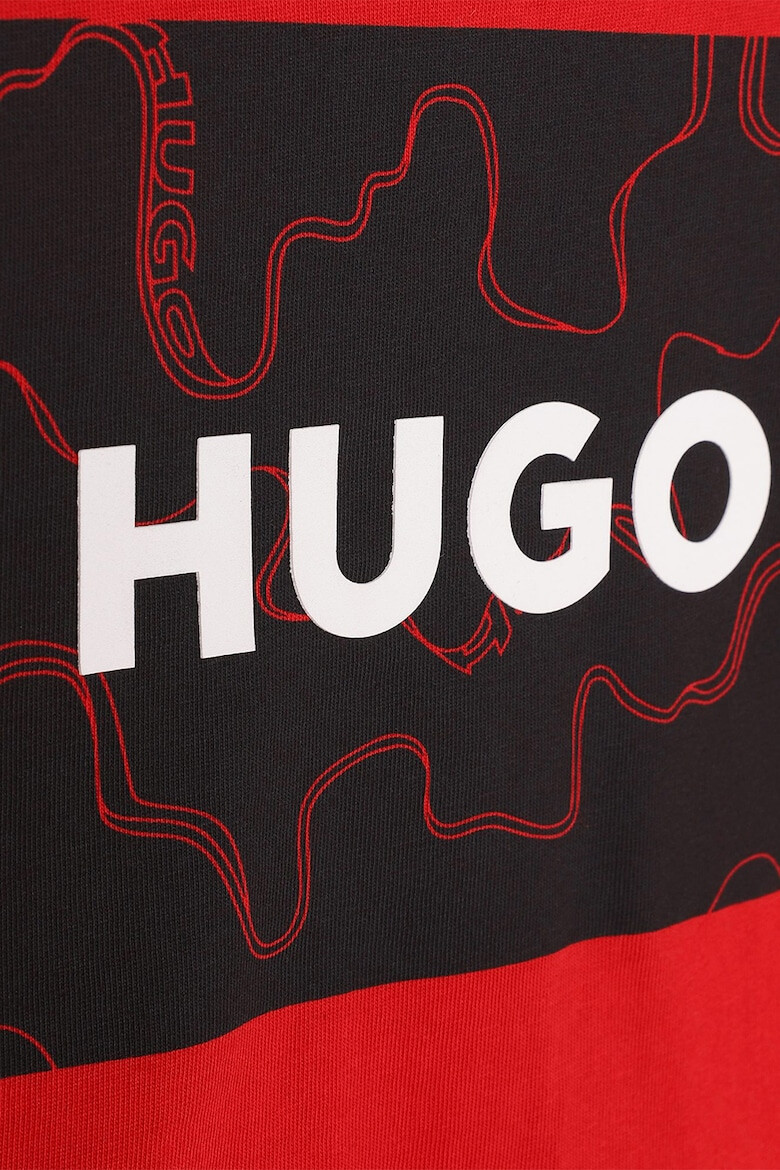 HUGO Блуза с овално деколте и лого - Pepit.bg