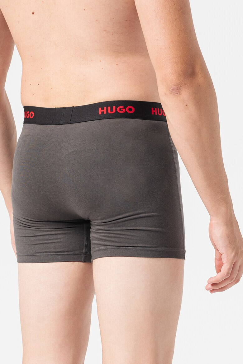 HUGO BOSS - Боксерки с лого на талията - 3 чифта - Pepit.bg