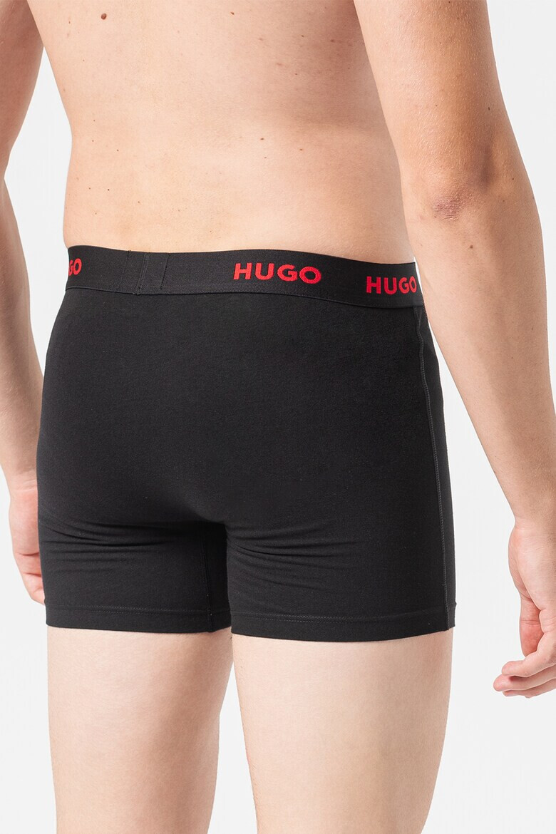 HUGO BOSS - Боксерки с лого на талията - 3 чифта - Pepit.bg