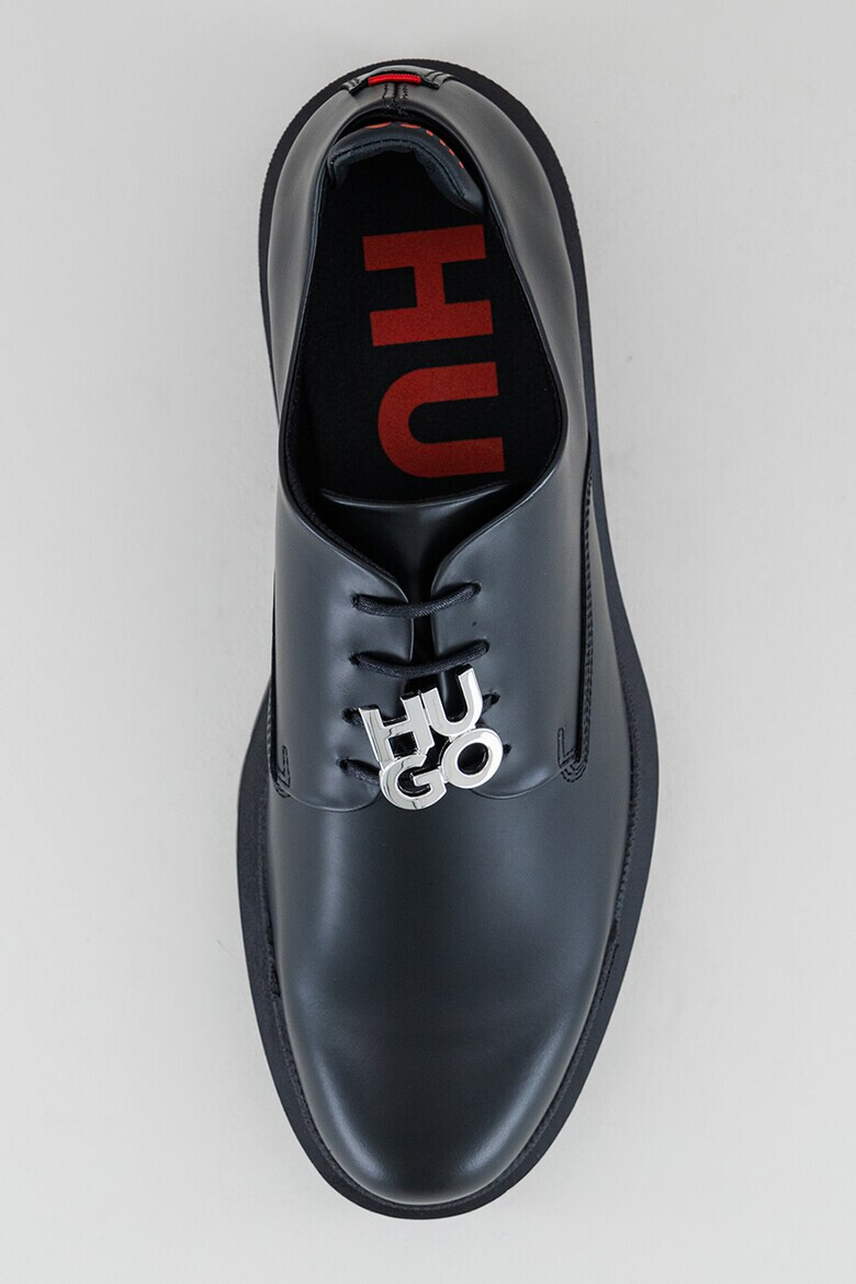 HUGO BOSS - Кожени обувки Denzel тип Derby с лого - Pepit.bg