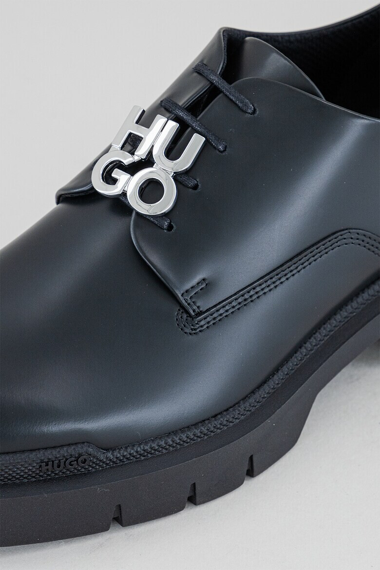 HUGO BOSS - Кожени обувки Denzel тип Derby с лого - Pepit.bg