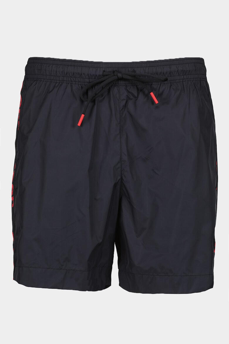 HUGO BOSS - Плувни шорти Fab с лого - Червен/Черен - Pepit.bg