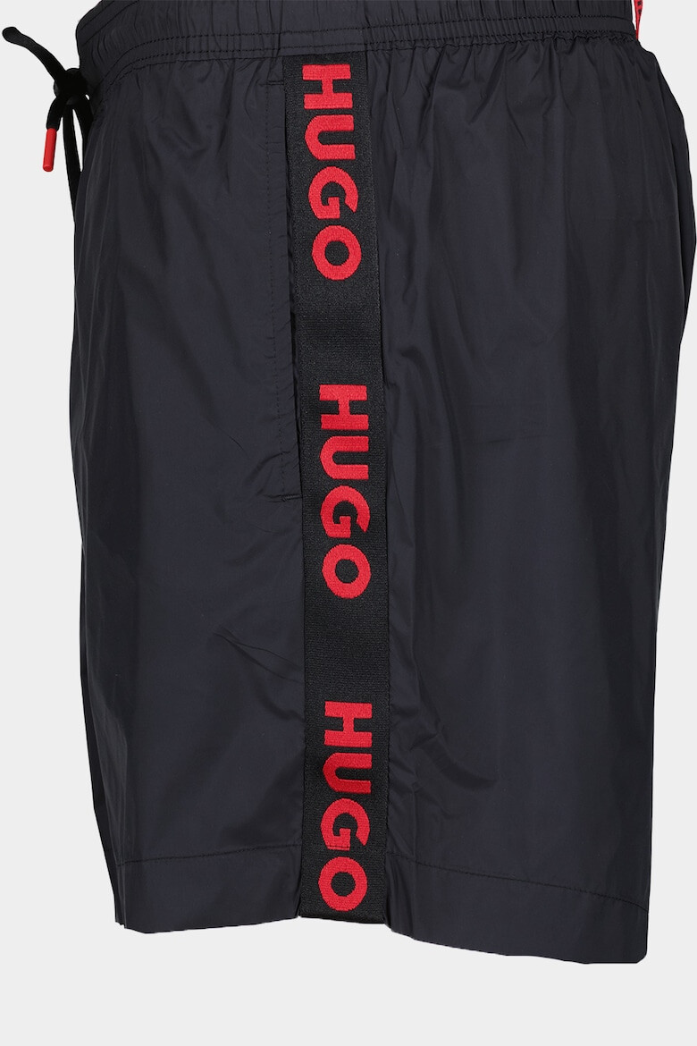 HUGO BOSS - Плувни шорти Fab с лого - Червен/Черен - Pepit.bg