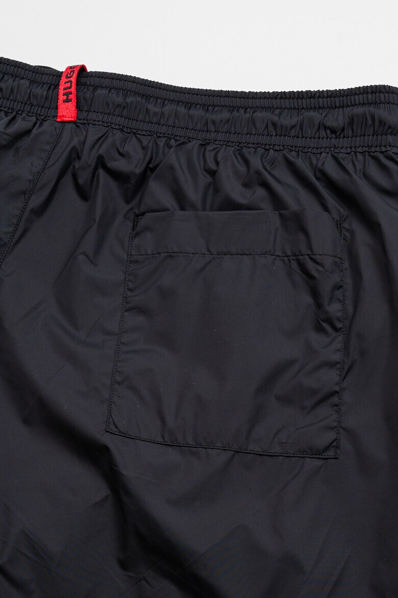 HUGO BOSS - Плувни шорти Fab с лого - Червен/Черен - Pepit.bg