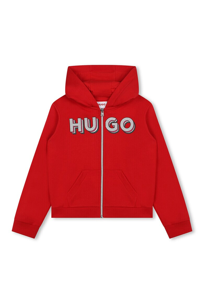 HUGO Худи с цип и лого - Pepit.bg