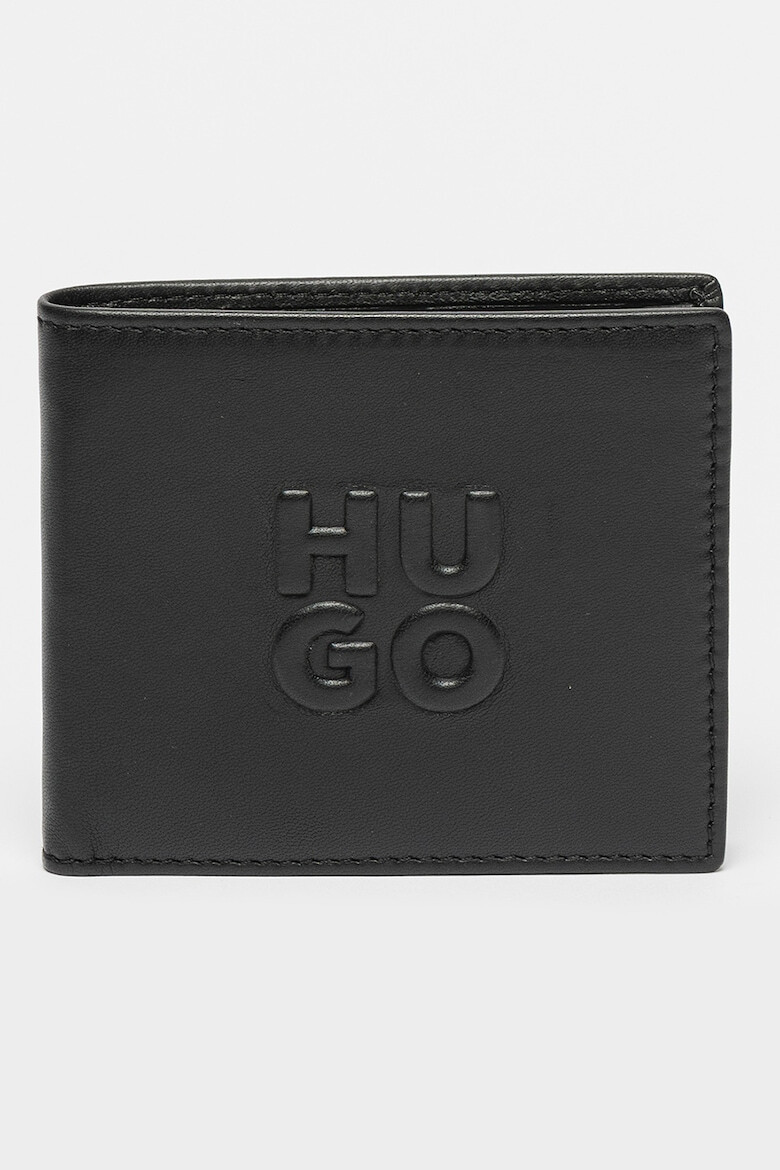 HUGO Кожен портфейл с релефно лого - Pepit.bg