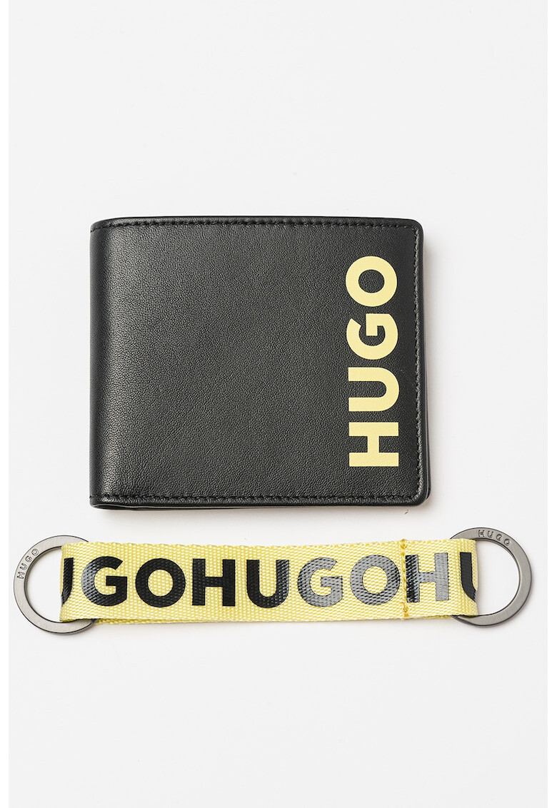 HUGO Кожен портфейл с лого - Pepit.bg