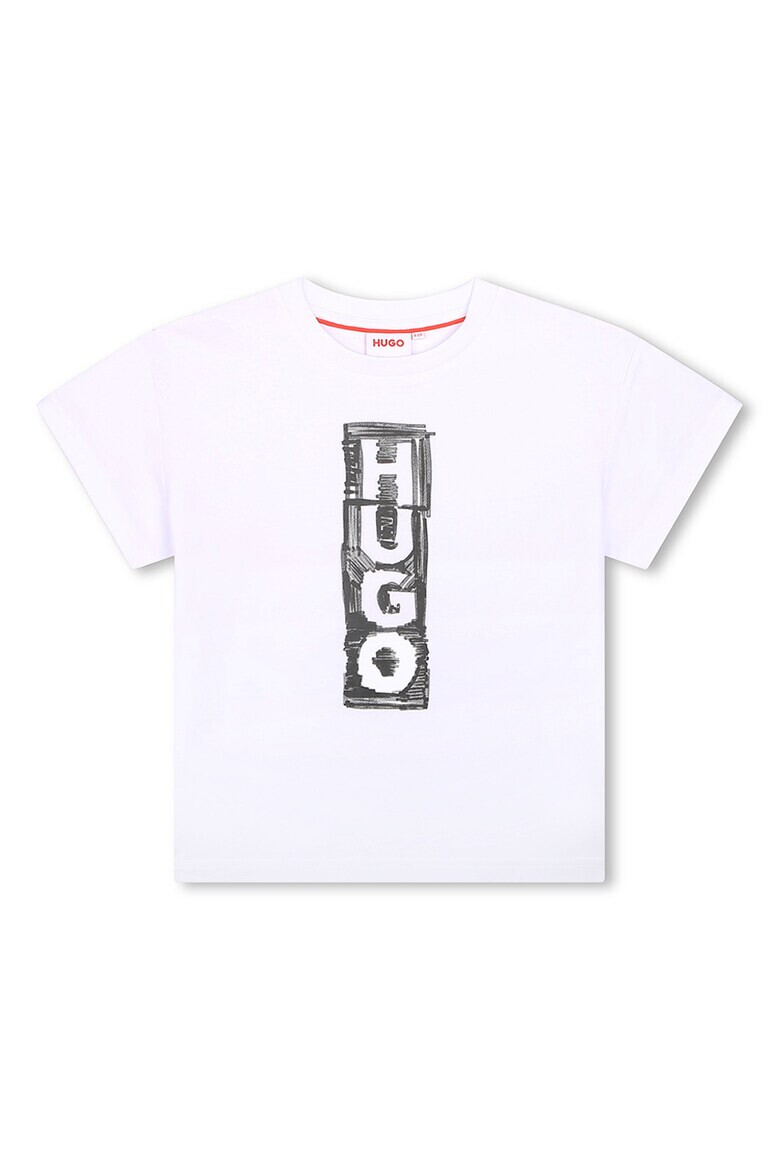 HUGO Памучна тениска с лого - Pepit.bg
