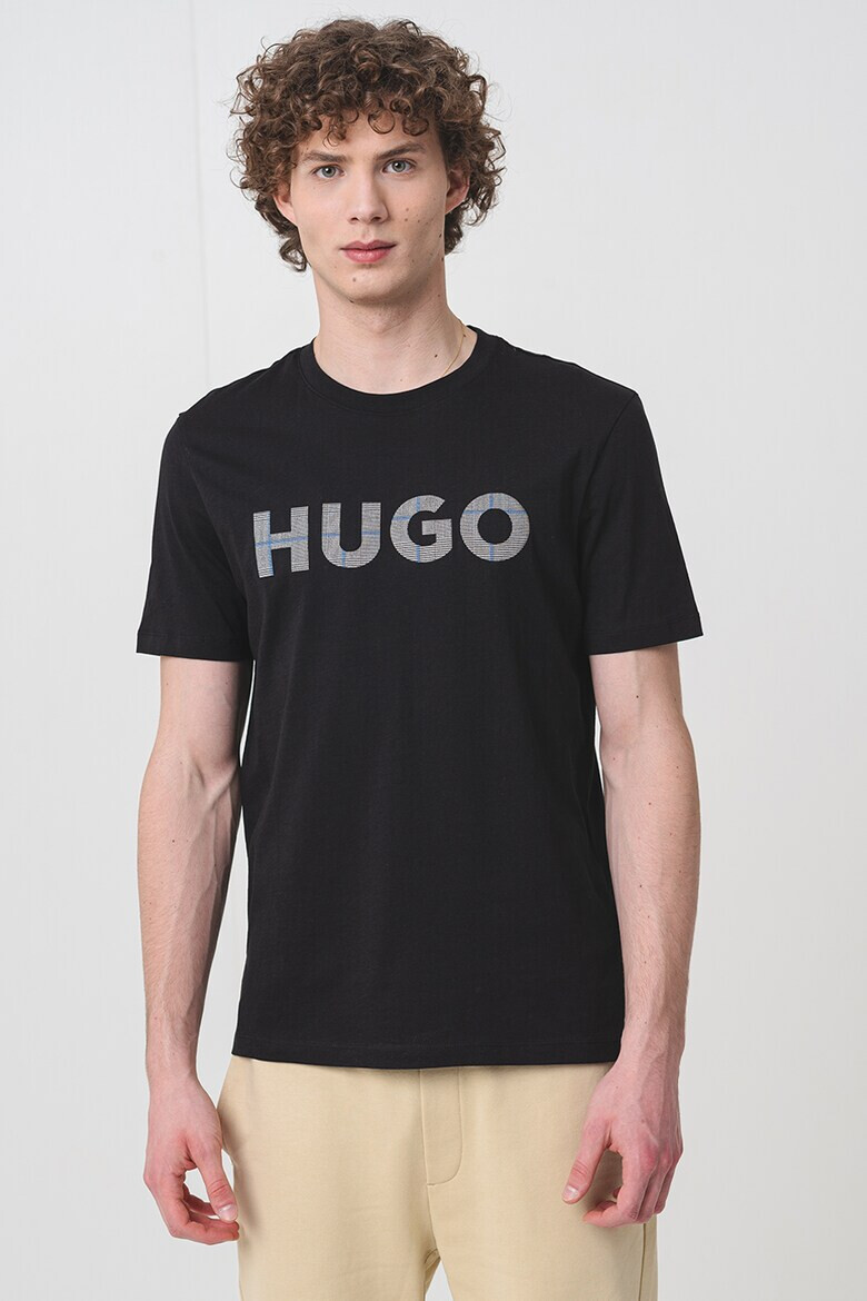 HUGO Памучна тениска с лого - Pepit.bg
