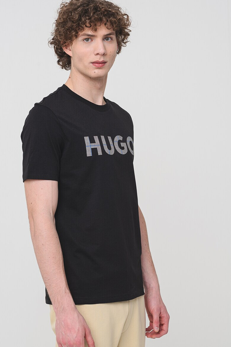 HUGO Памучна тениска с лого - Pepit.bg