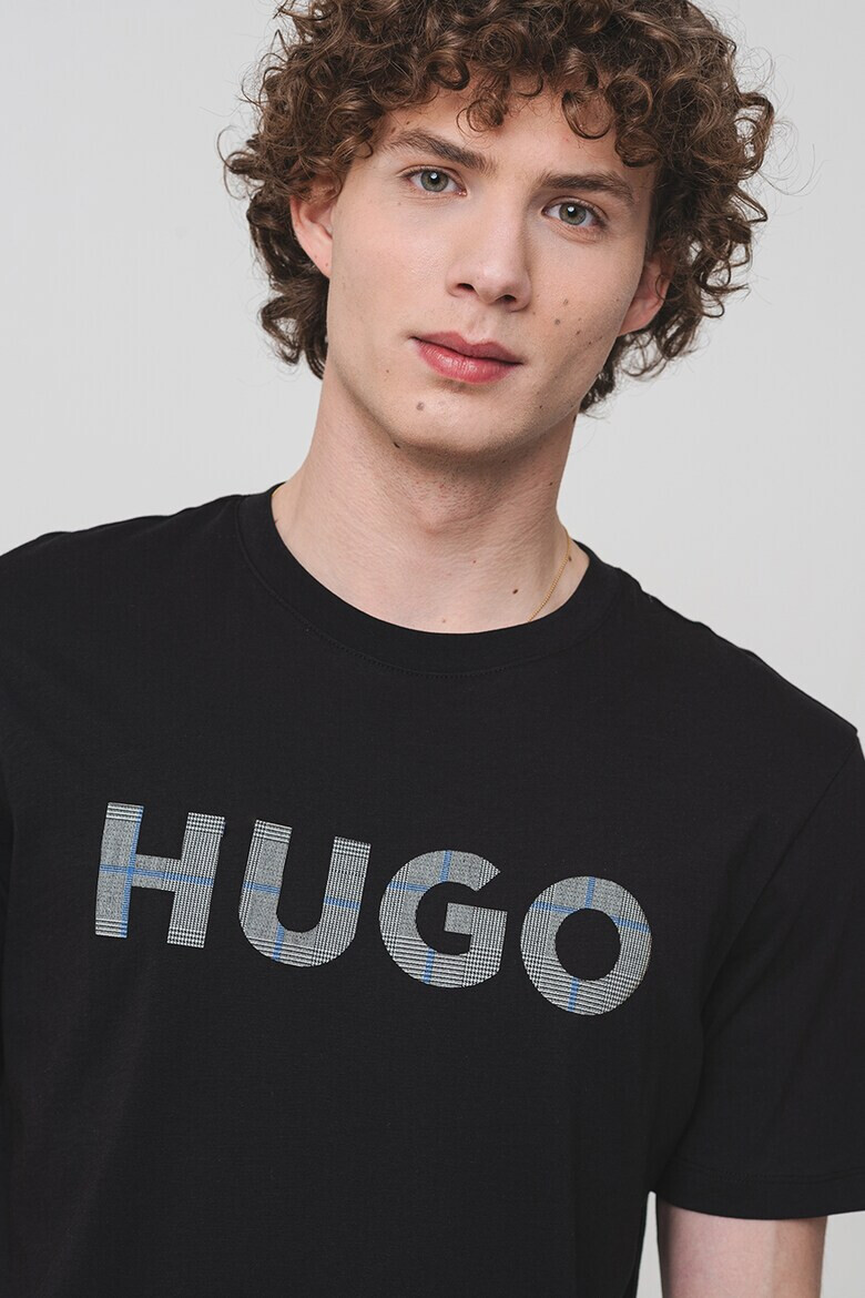 HUGO Памучна тениска с лого - Pepit.bg