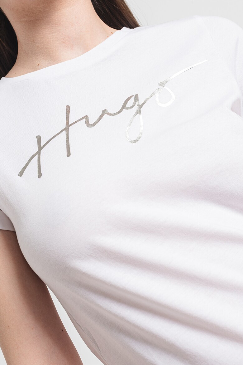 HUGO Памучна тениска с лого - Pepit.bg