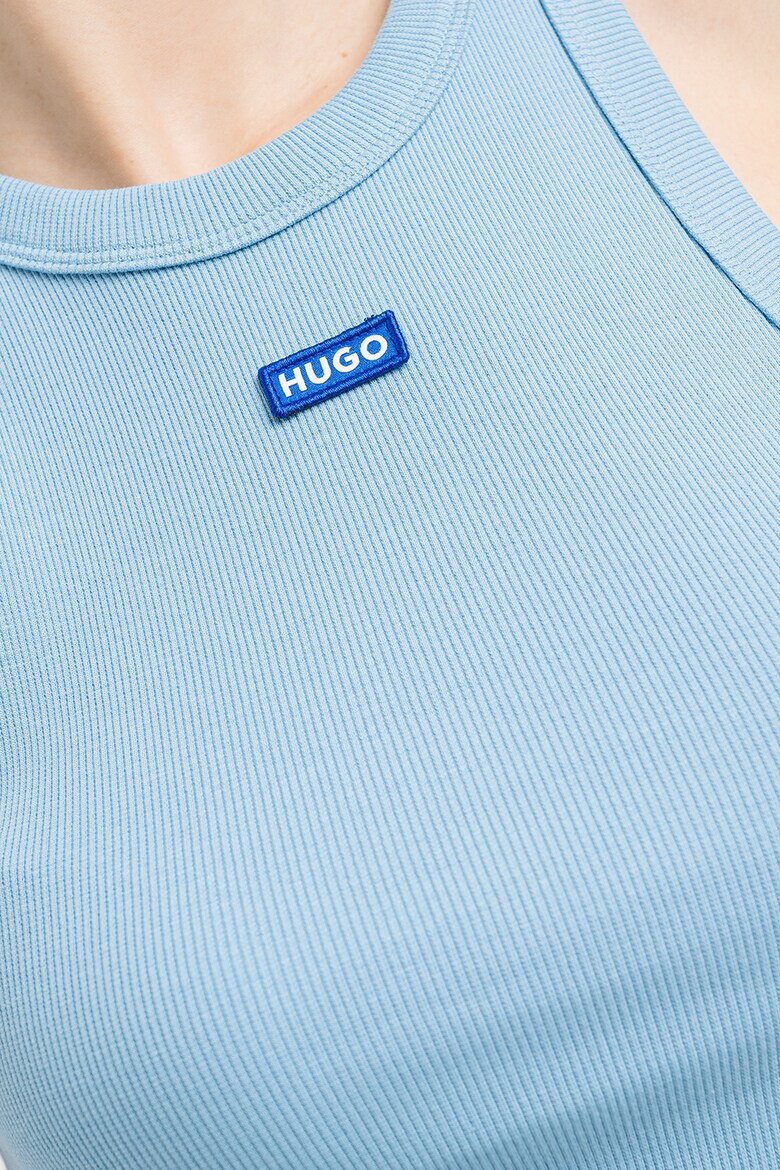 HUGO Слим топ Easy с изрязан гръб - Pepit.bg