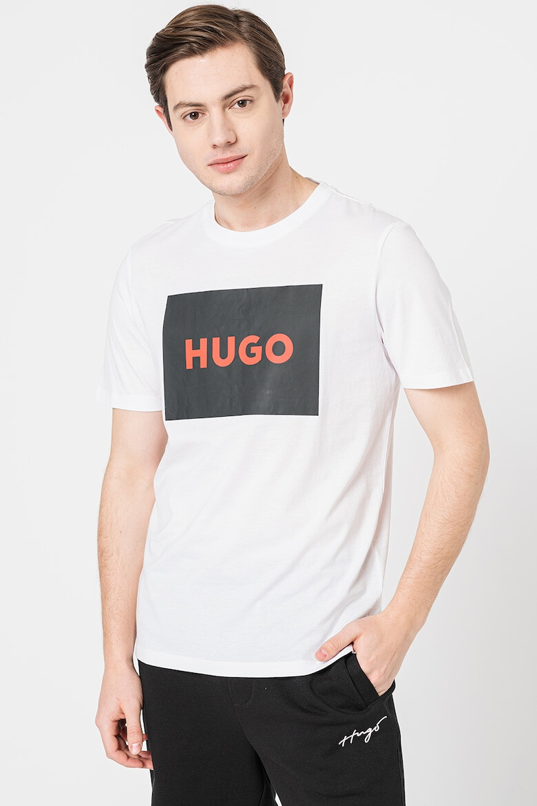 HUGO Тениска Dulive със стандартна кройка и лого - Pepit.bg