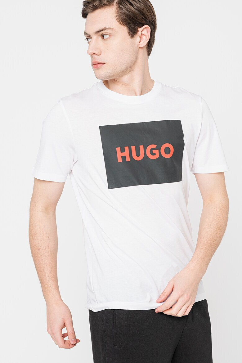 HUGO Тениска Dulive със стандартна кройка и лого - Pepit.bg