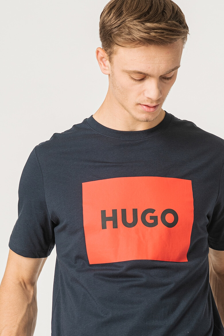 HUGO Тениска Dulive със стандартна кройка и лого - Pepit.bg