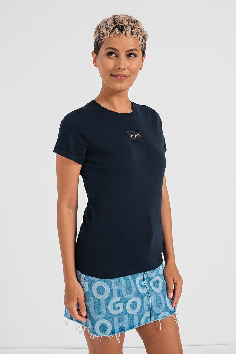 HUGO Тениска с овално деколте и лого - Pepit.bg