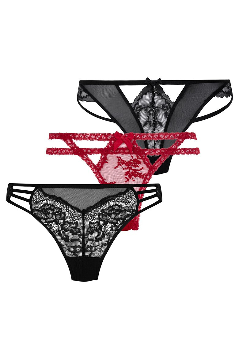 Hunkemoller Бикини с дантела 3 чифта - Pepit.bg