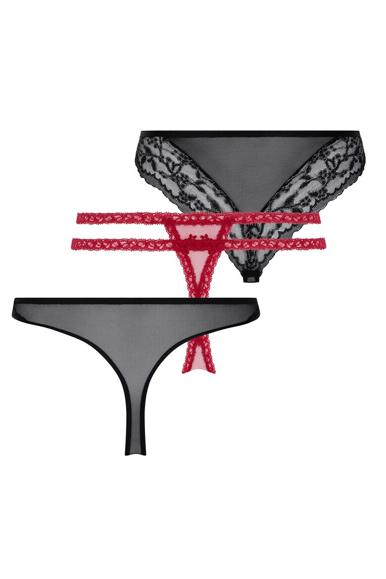 Hunkemoller Бикини с дантела 3 чифта - Pepit.bg