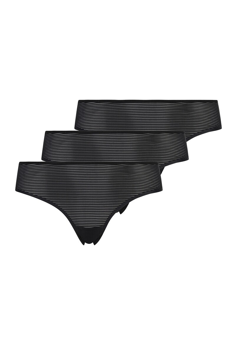 Hunkemoller Бикини с райе - 3 чифта - Pepit.bg
