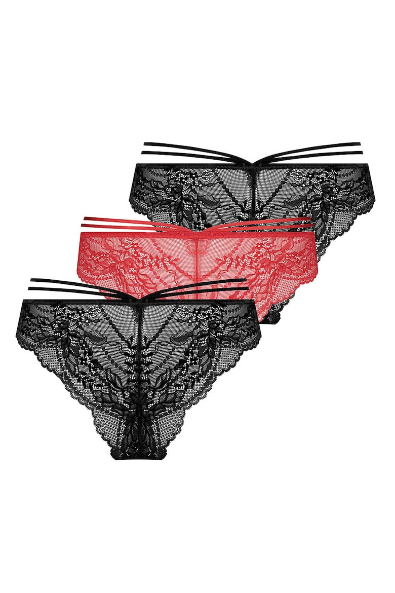 Hunkemoller Дантелена бразилиана - 3 чифта - Pepit.bg