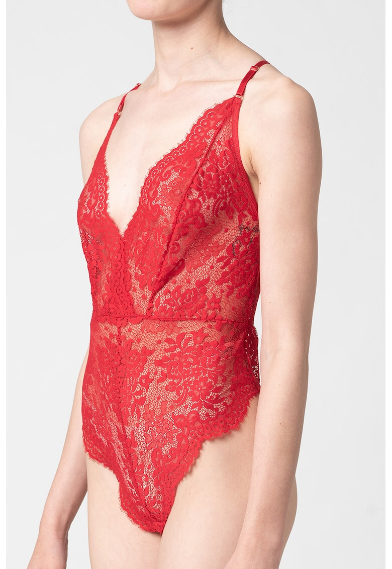 Hunkemoller Дантелено боди с шпиц - Pepit.bg