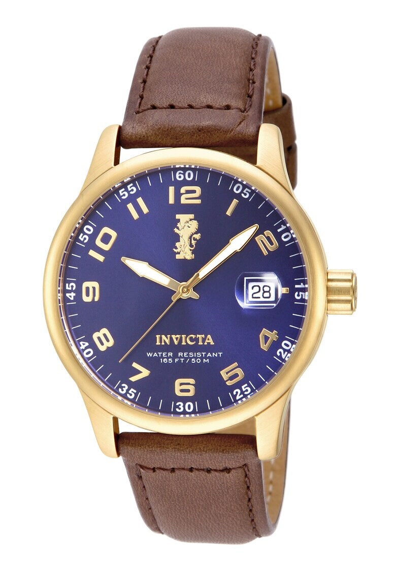 Invicta Часовник с кожена каишка - Pepit.bg
