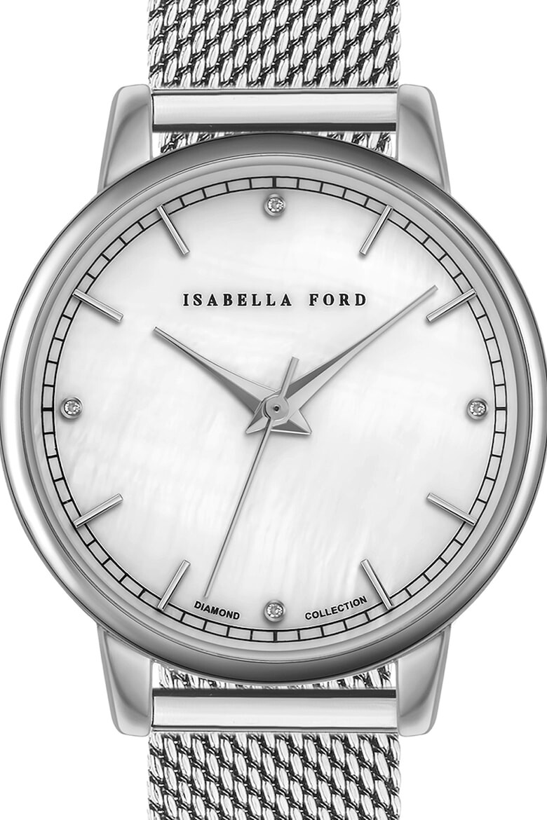Isabella Ford Иноксов часовник с 4 диаманта - Pepit.bg