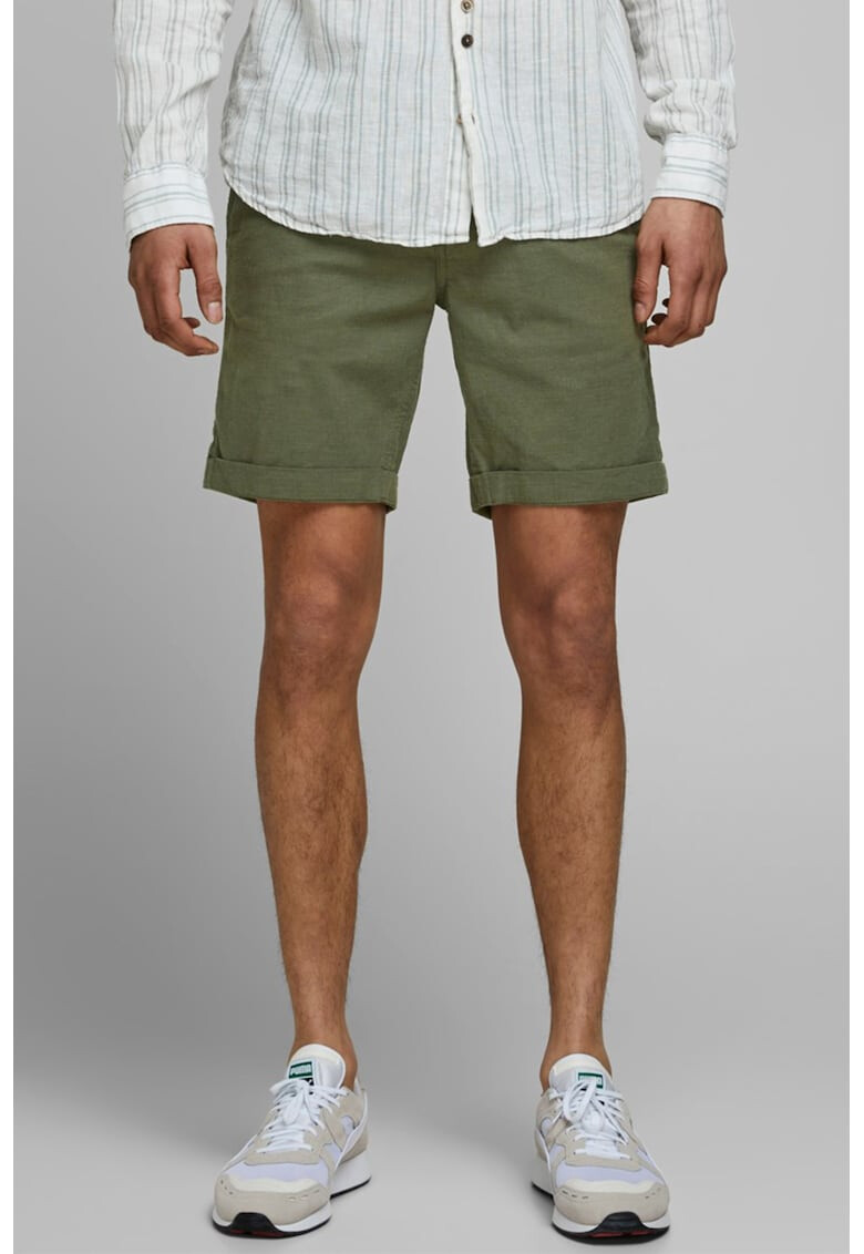 Jack&Jones Бермуди чино с лен - Pepit.bg
