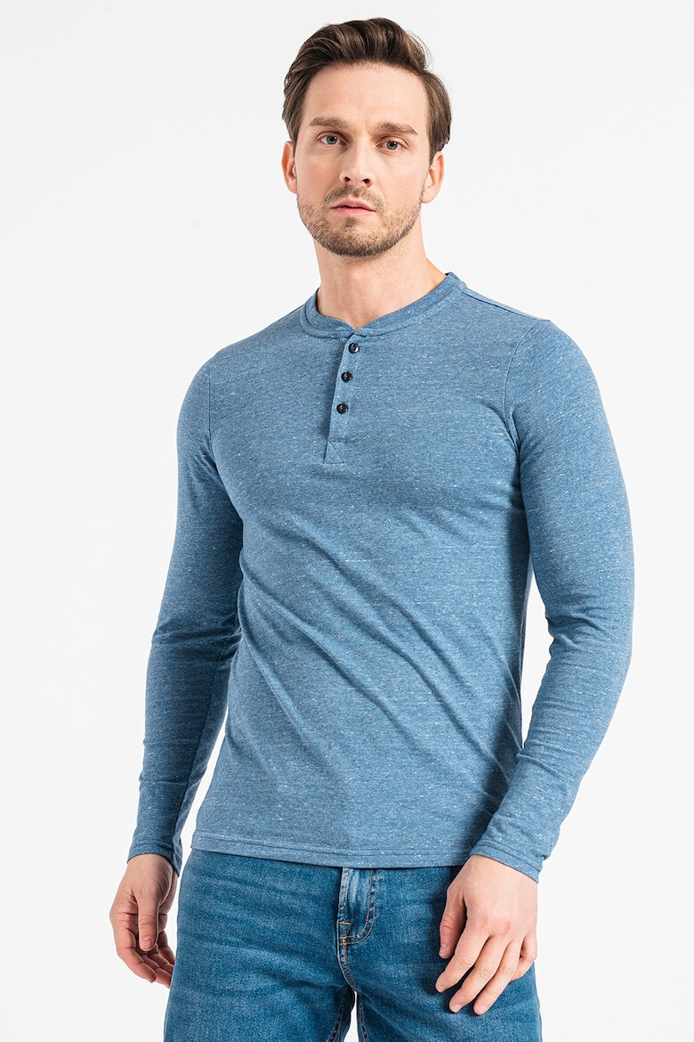 Jack & Jones Блуза Achenley с деколте Henley - Pepit.bg