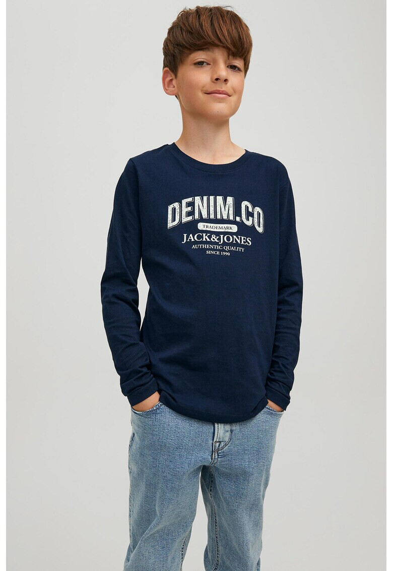 Jack & Jones Блуза на лога с овално деколте - Pepit.bg