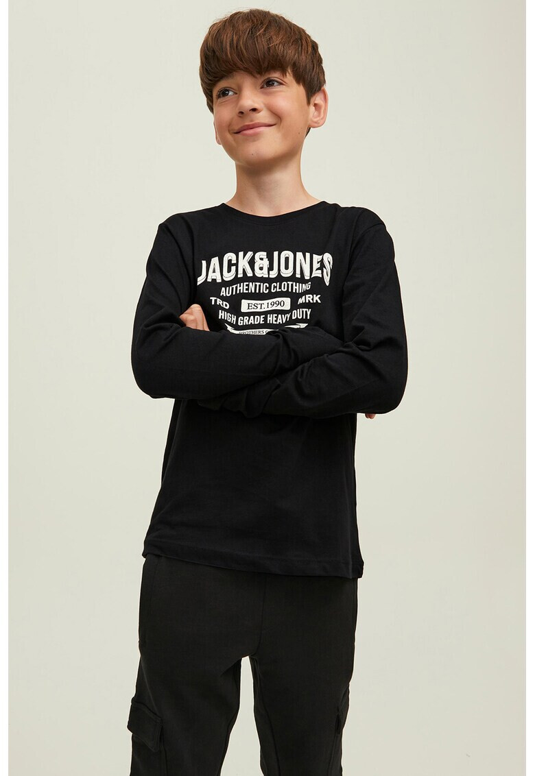 Jack & Jones Блуза на лога с овално деколте - Pepit.bg