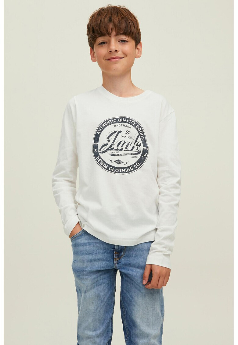 Jack & Jones Блуза на лога с овално деколте - Pepit.bg