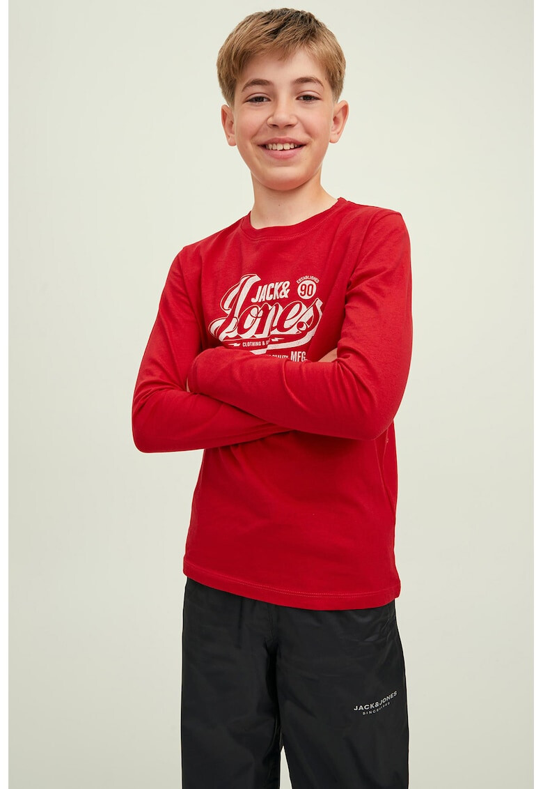 Jack & Jones Блуза на лога с овално деколте - Pepit.bg