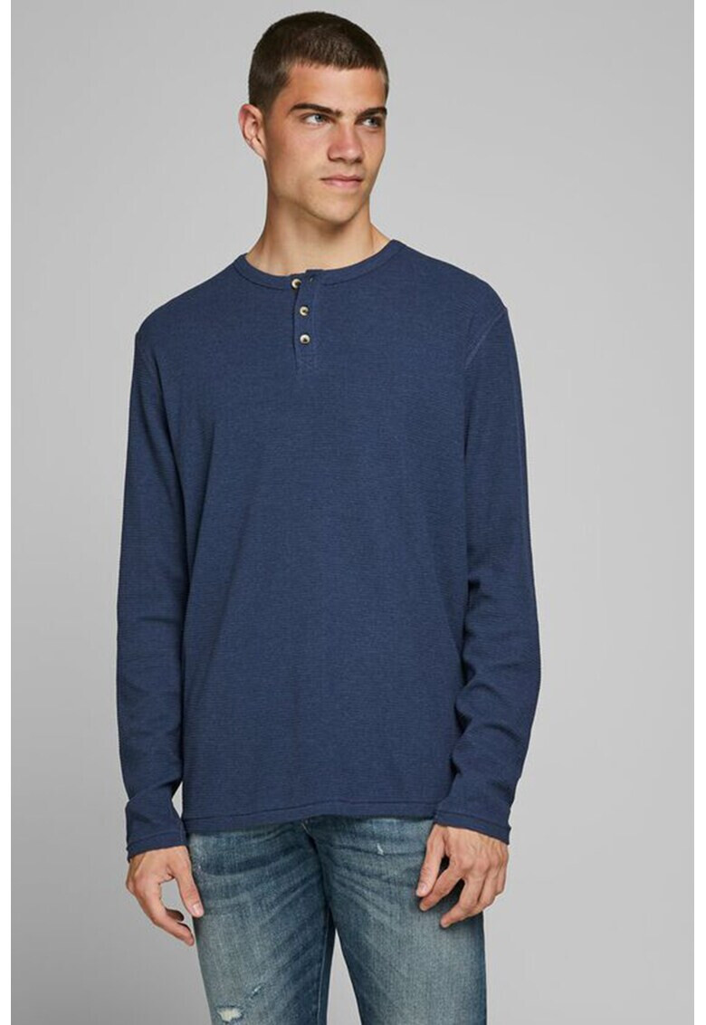 Jack&Jones Блуза с яка Henley - Pepit.bg