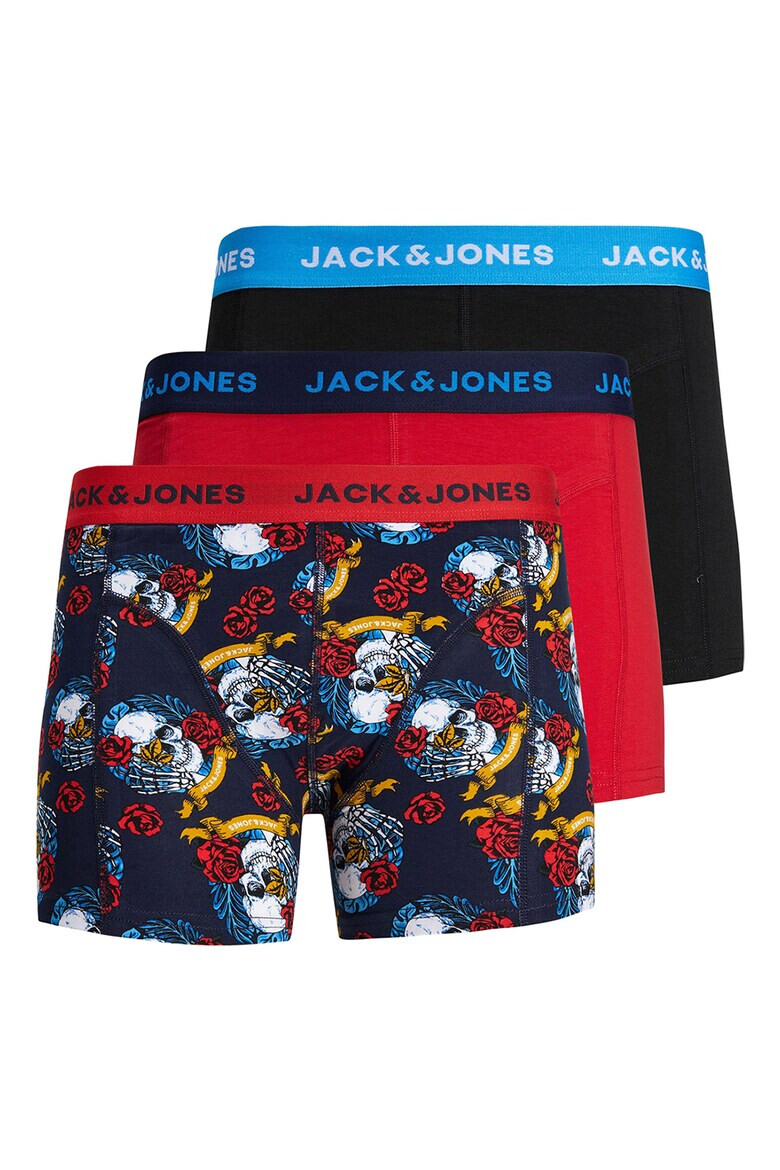 Jack & Jones Боксерки с изчистен десен и шарки - 3 чифта - Pepit.bg