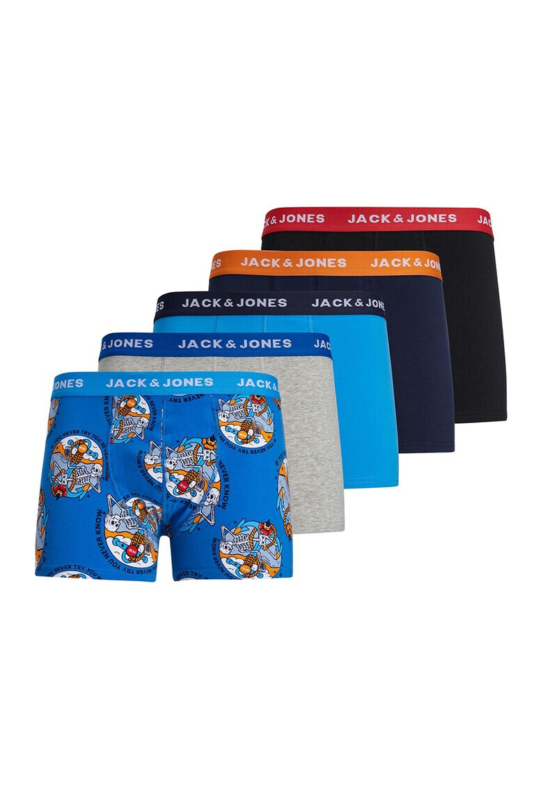 Jack & Jones Боксерки с лого 5 чифта - Pepit.bg